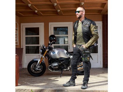 Pánská kožená moto bunda W-TEC Kostec vel. XL MN1