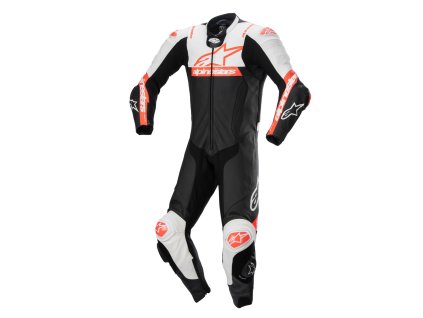 jednodílná kombinéza MISSILE 2 WARD, ALPINESTARS (černá/bílá/červená fluo) 2025 (Velikost/Provedení 46)