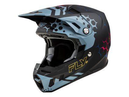 přilba FORMULA CC TEKTONIC, FLY RACING (černá/šedá) (Velikost/Provedení L)