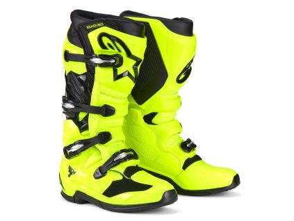 boty TECH 7, ALPINESTARS (žlutá fluo/černá) 2026 (Velikost/Provedení 47)