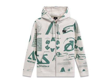 mikina DETERMINANT HOODIE, ALPINESTARS (bílá offwhite) (Velikost/Provedení L)
