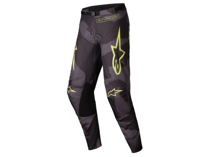 kalhoty RACER HOLLOW, ALPINESTARS (tmavá camo/žlutá fluo) 2025 (Velikost/Provedení 32)