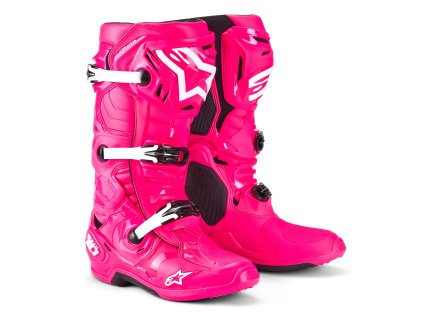 boty TECH 10, ALPINESTARS (růžová/černá/bílá) 2026 (Velikost/Provedení 44,5)