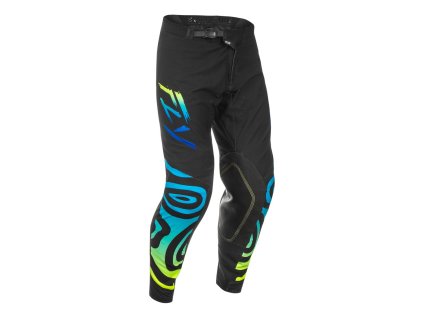 kalhoty EVOLUTION, FLY RACING - USA 2025 (černá/modrá/hi-vis) (Velikost/Provedení 32)