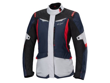 bunda STELLA ST-1 WATERPROOF, ALPINESTARS (tmavě modrá/černá/červená) 2026 (Velikost/Provedení XL)