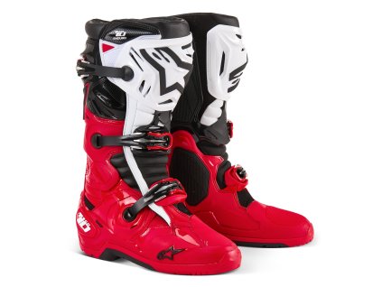 boty TECH 10 ENDURO, ALPINESTARS (červená/černá/bílá) 2026 (Velikost/Provedení 49,5)