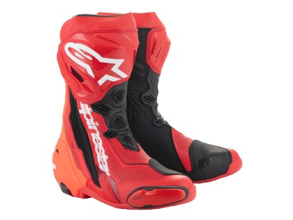 boty SUPERTECH R VENTED, ALPINESTARS (červená fluo/červená) 2026 (Velikost/Provedení 48)