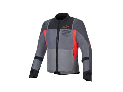 bunda ST-2 AIR, ALPINESTARS (šedá/tmavě šedá/červená) 2026 (Velikost/Provedení 4XL)