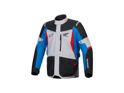 bunda ST-1 WATERPROOF HONDA kolekce, ALPINESTARS (šedá/modrá/černá/červená) 2025 (Velikost/Provedení S)