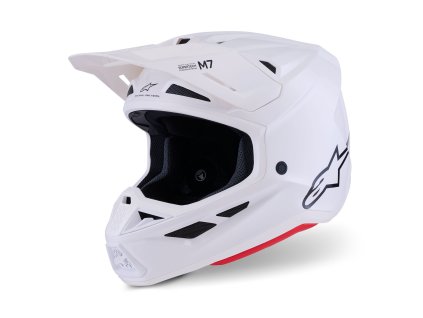 přilba SUPERTECH S-M7 SOLID, ALPINESTARS (bílá) 2026 (Velikost/Provedení XL)