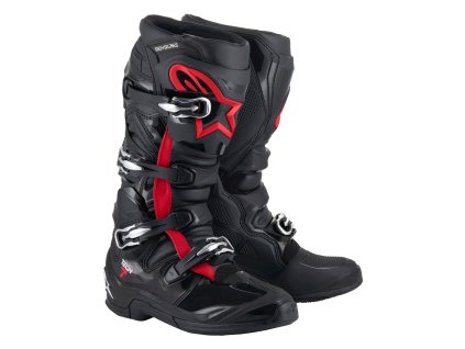boty TECH 7, ALPINESTARS (černá/červená fluo) 2026 (Velikost/Provedení 40,5)