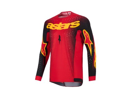 dres SUPERTECH SCENZ, ALPINESTARS (červená/černá/žlutá) 2026 (Velikost/Provedení 2XL)