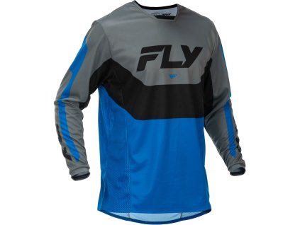 dres KINETIC, FLY RACING - USA 2026 (modrá/šedá/černá) (Velikost/Provedení L)