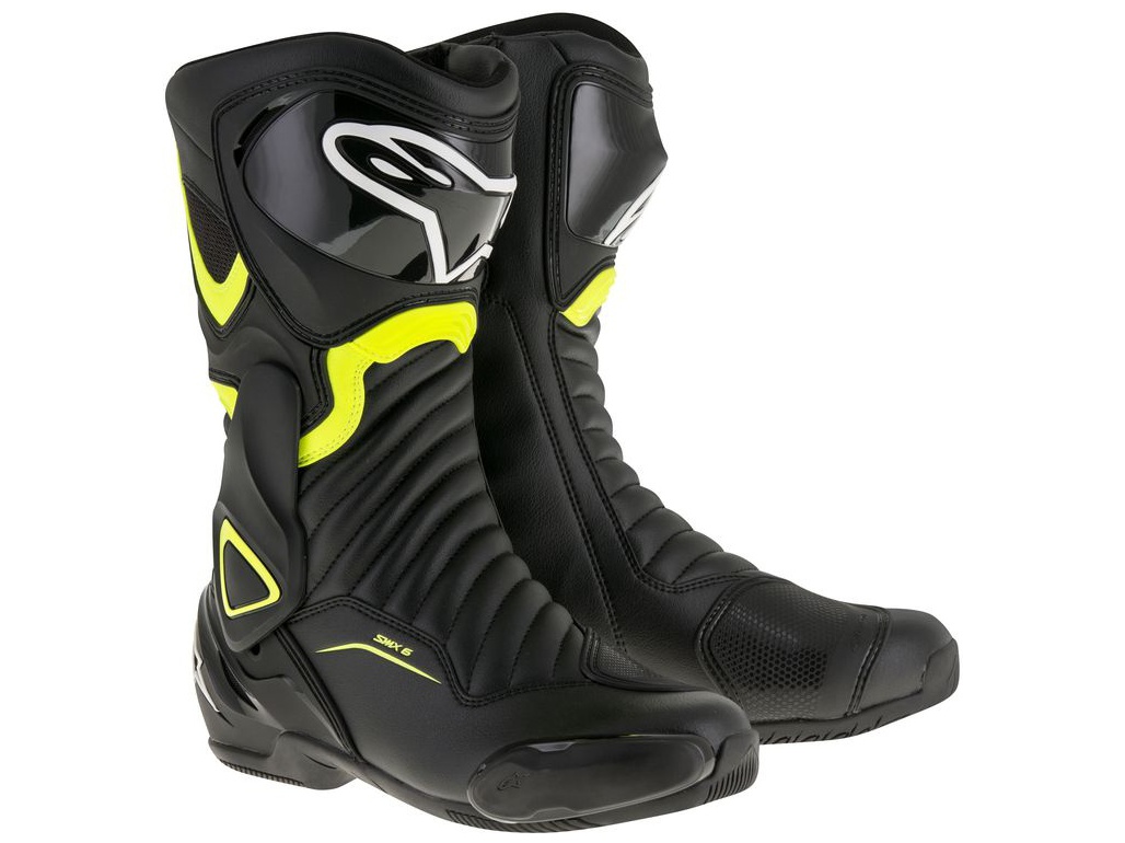 boty S-MX 6, ALPINESTARS (černé/žluté fluo) 2024 Velikost/Provedení: 48