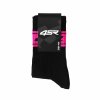 4SR black socks Pink Stripes 1