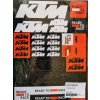 KTM TEAM CORPORATE STICKER SHEET arch samolepek