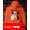 Pánská mikina s kapucí - MX RACING, oranžová vel. M