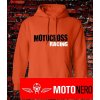 Pánská mikina s kapucí - MX RACING, oranžová vel. M