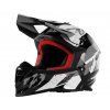 MX 633 cross helma černobílo stříbrná