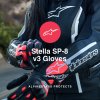 rukavice STELLA SP-8, ALPINESTARS, dámské (černá/bílá) 2026 (Velikost/Provedení S)