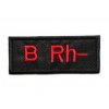 Moto nášivka s krevní skupinou B Rh-