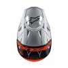 přilba SUPERTECH S-M10 FLOOD, ALPINESTARS (stříbrná/černá matná/oranžová fluo) 2026 (Velikost/Provedení XL (obvod 61 - 62 cm))