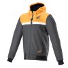 bunda CHROME STREET HOODIE HONDA kolekce, ALPINESTARS (černá/šedá/oranžová) 2024 (Velikost/Provedení M)