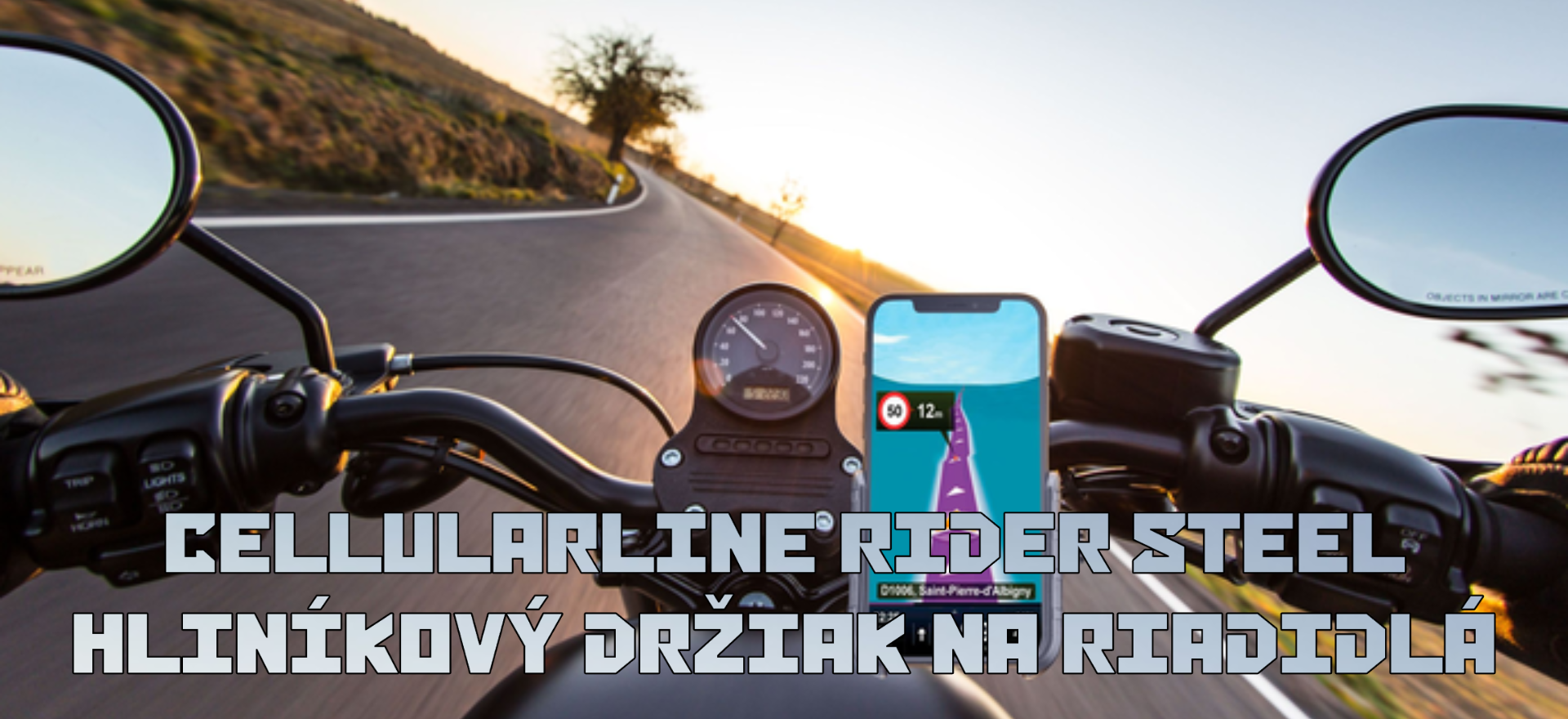 CELLULARLINE RIDER STEEL HLINÍKOVÝ DRŽIAK NA RIADIDLÁ (PC)