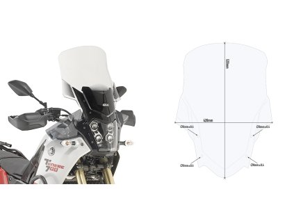 GIVI TURISTICKÝ PLEXI YAMAHA T7 TÉNÉRÉ 700 (19-20) D2145ST