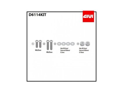GIVI SADA NA MONTÁŽ PLEXI 6114DT KYMCO AGILITY 300 R16 (19-20) D6114KIT