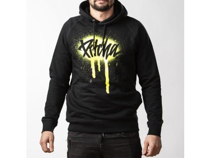 Mikina Pitcha SPRAY black/neon