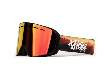 Lyžiarske okuliare Pitcha XC3 sunrise / full revo red
