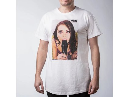 Tričko Pitcha MICROPHONE limited white