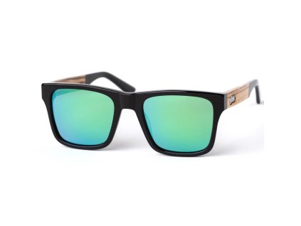 Slnečné okuliare  Pitcha MAASAI V black/green/zebra