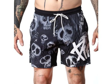 Kúpacie šortky Pitcha SKULL black