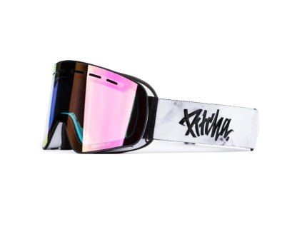 Lyžiarske okuliare Pitcha XC3 smoke white / clear pink mirror