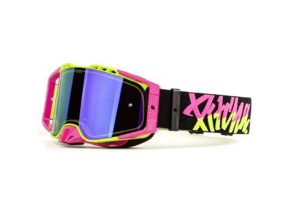 Okuliare Pitcha FURIOUS fluo/pink - purple mirrored