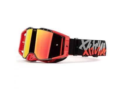 Okuliare Pitcha FURIOUS grey/red - red mirrored