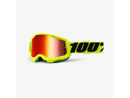 Okuliare STRATA 2 100% - žlté - červené zrkadlové plexi