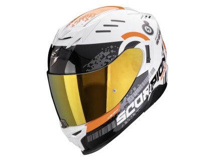 Scorpion EXO-520 EVO AIR TITAN bielo-oranžová