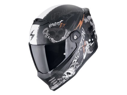 Scorpion COVERT FX SKULLZ matná čierno-šedo-zlatá