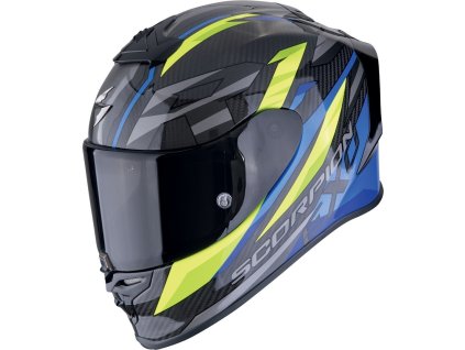 Scorpion EXO-R1 EVO CARBON AIR RUNNER gloss black-blue-neon yellow
