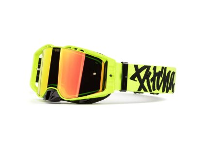 Okuliare Pitcha FURIOUS fluo/black - red mirrored