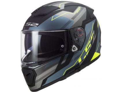 LS2 FF390 Breaker Beta Matt Cobalt H V Yellow 1
