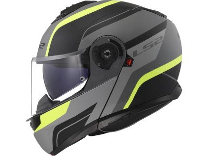 KASK MOTOCYKLOWY LS2 SZCZEKOWY FF908 STROBE II SOLID MONZA MATT BLLACK. H V YELLOW fluo HOMOLOGATION ECE 22.06 PJ