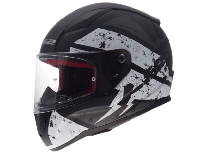 KASK MOTOCYKLOWY KASK LS2 FF353 DEADBOLT MATT BLACK WHITE Nowosc 2019 ls2.sklep.pl, Integralna prilba