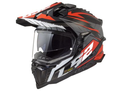 KASK MOTOCYKLOWY ENDURO OFF ROAD KASK MX701 EXPLORER SPIRE BLACK TITAN RED 06 HOMOLOGATION ECE 22.06 nowosc 2024