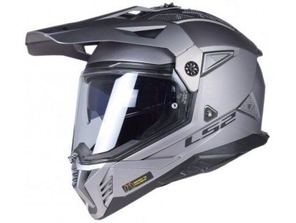KASK MOTOCYKLOWY CROSS ENDURO MX702 PIONEER II MATT TITAN 06 srebrny matt