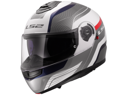 Výklopná přilba LS2 FF908 STROBE II Monza White Blue Red
