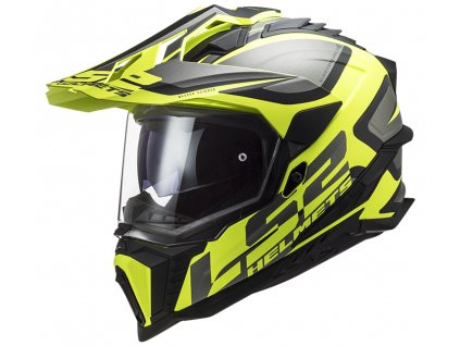 LS2 MX701 Explorer Alter Matt Black H V Yellow 1